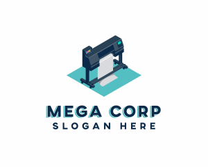 Large Printer Machine logo design