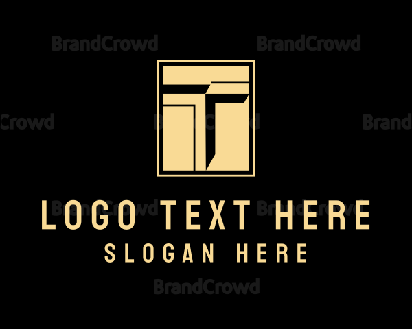 Elegant Business Letter T Logo