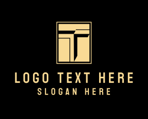 Architecture - Elegant Business Letter T logo design