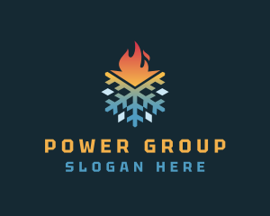 Thermal Snowflake Flame Logo