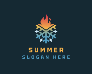 Thermal Snowflake Flame Logo