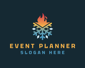 Thermal Snowflake Flame Logo