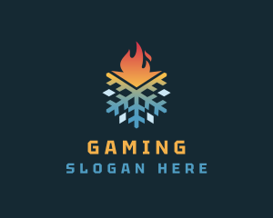 Thermal Snowflake Flame Logo