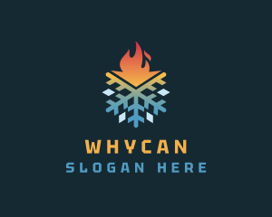 Thermal Snowflake Flame Logo