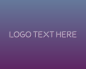 Purple And White - Simple Neon Light logo design