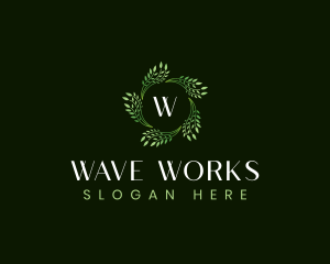 Leaves Waves Spa logo design