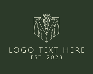 Clothes - Retro Men Suit logo design