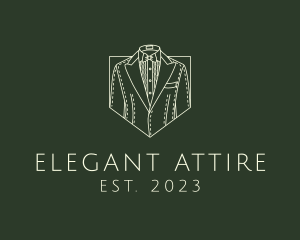 Attire - Retro Men Suit logo design