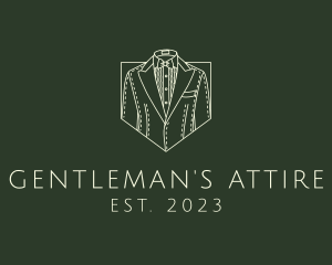 Retro Men Suit Clothing logo design