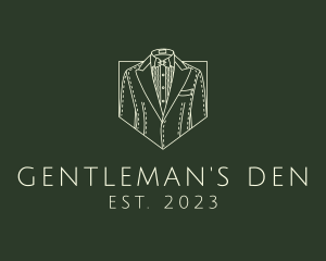 Retro Men Suit Clothing logo design