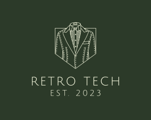 Retro Men Suit Clothing logo design