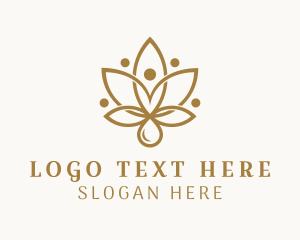 Stretching - Lotus Yoga Wellness Spa logo design