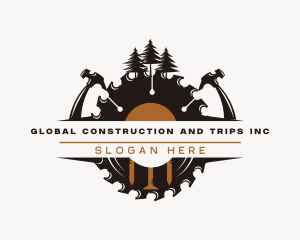 Repairman - Woodwork Sawmill Carpentry logo design