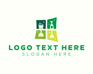 Clean - Sanitary House Cleaning logo design
