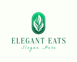 Elegant Eco Leaves logo design