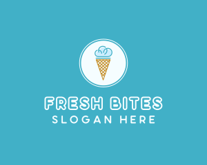 Round - Cloud Ice Cream logo design