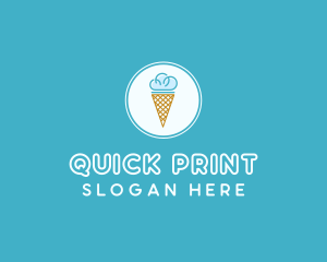 Cloud Ice Cream logo design