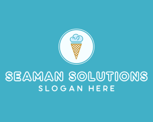 Cloud Ice Cream logo design