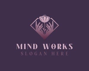 Flower Hands Wellness logo design