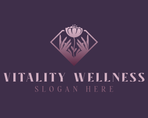 Flower Hands Wellness logo design