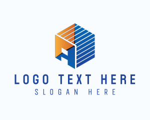 Technology - 3D Modern Cube Letter A logo design