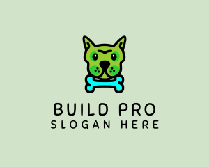 Pooch - French Bulldog Bone logo design