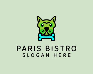 French Bulldog Bone    logo design