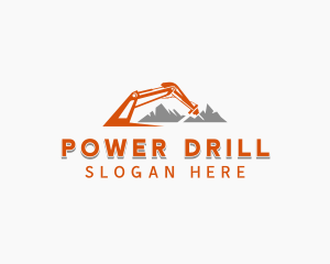 Construction Drill Machinery logo design