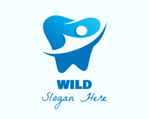Blue - Gradient Blue Dentist logo design