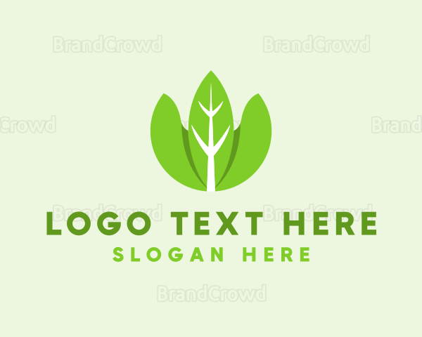 Organic Herb Leaves Logo