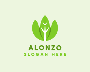 Organic Herb Leaves  logo design