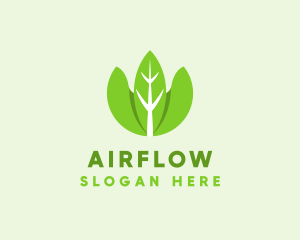 Organic Herb Leaves  logo design