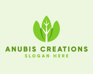 Organic Herb Leaves  logo design