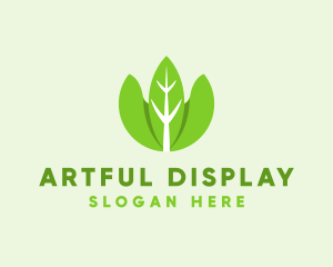 Organic Herb Leaves  logo design