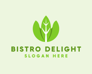 Organic Herb Leaves  logo design