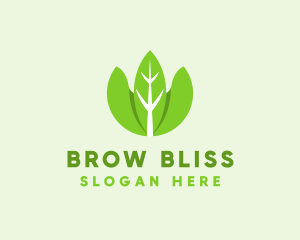 Organic Herb Leaves  logo design