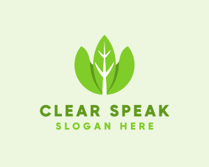 Organic Herb Leaves  logo design