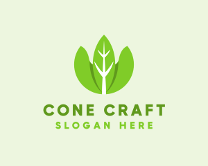 Organic Herb Leaves  logo design