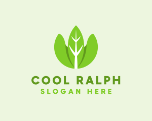 Organic Herb Leaves  logo design