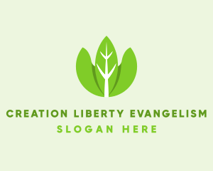 Organic Herb Leaves  logo design