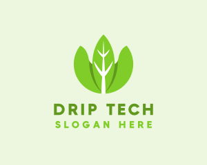 Organic Herb Leaves  logo design