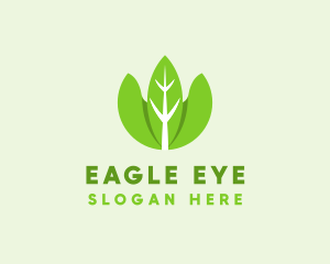 Organic Herb Leaves  logo design