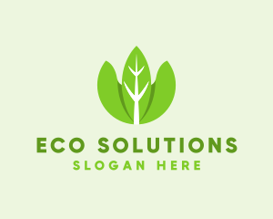 Ecology - Organic Herb Leaves logo design