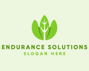 Organic Herb Leaves  logo design