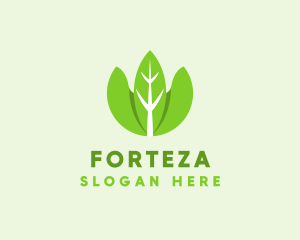 Organic Herb Leaves  logo design