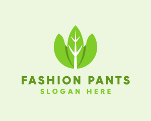 Organic Herb Leaves  logo design