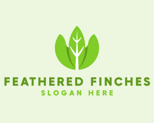 Organic Herb Leaves  logo design