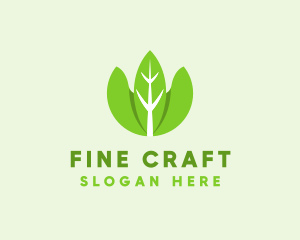 Organic Herb Leaves  logo design