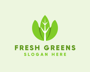 Salad - Organic Herb Leaves logo design