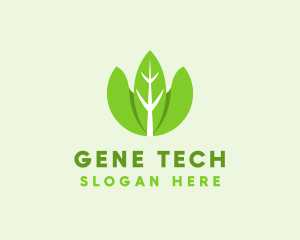 Organic Herb Leaves  logo design